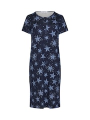 Camisón semilargo con tapeta de estrella de Yours Curve - Imagen 4 de 5