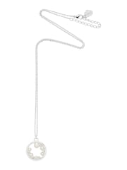 Estella Bartlett Silver Circle Pearl Cubic Zirconia Necklace - Image 2 of 4
