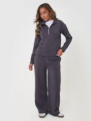 Threadbare Grey Funnel Neck Wide Leg Sweater Set - Image 1 of 5