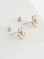 Sterling Silver Sparkle Flower Stud Earrings - Image 3 of 3