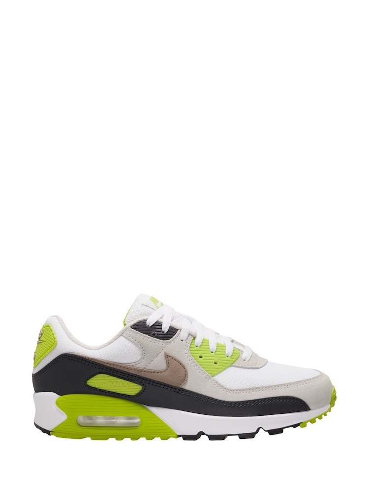 Nike White/Khaki Cyber Air Max 90 Trainers - Image 1 of 4