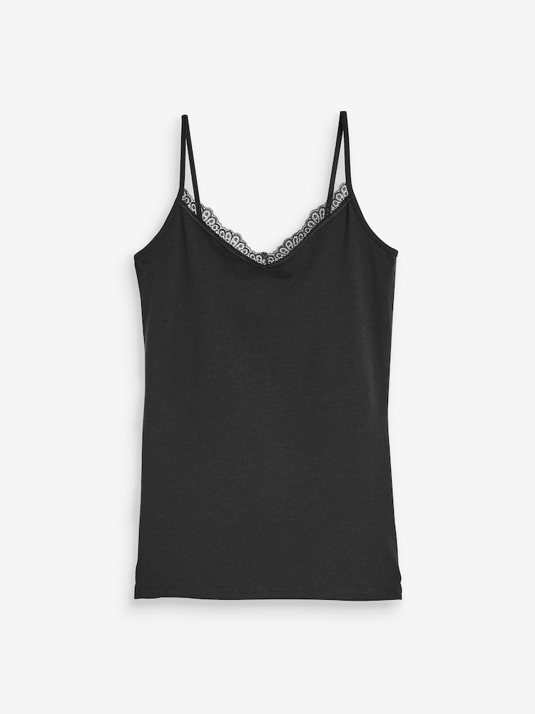 Black Lace Trim Vests 2 Pack - Image 6 of 6