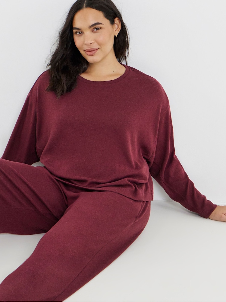 Figleaves Red Soft Knit Batwing Lounge Set - Image 1 of 4