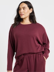 Figleaves Red Soft Knit Batwing Lounge Set - Image 2 of 4