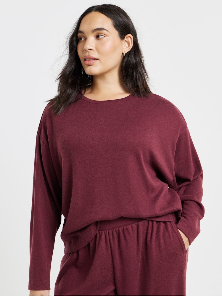 Figleaves Red Soft Knit Batwing Lounge Set - Image 2 of 4