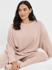 Figleaves Nude Soft Knit Batwing Lounge Set - Image 4 of 4