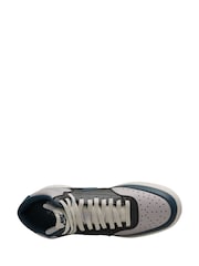 Nike Iron Grey/Navy Court Vision Mid Trainers - Image 3 of 4