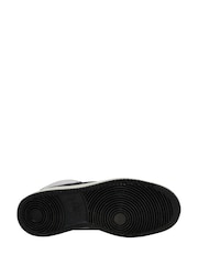 Nike Iron Grey/Navy Court Vision Mid Trainers - Image 4 of 4