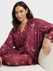 Figleaves Celestial Plisse Button-Through Pyjamas Set - Bild 1 von 4