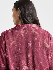 Figleaves Celestial Plisse Button-Through Pyjamas Set - Bild 4 von 4