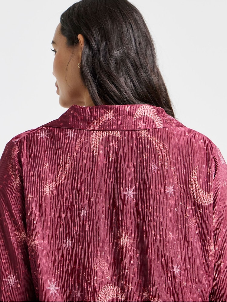 Figleaves Celestial Plisse Button-Through Pyjamas Set - Bild 4 von 4 Figleaves Celestial Plisse Button-Through Pyjamas Set - Bild 4 von 4
