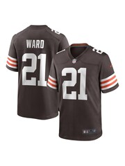 Nike Brown NFL Cleveland Browns Game Team Colour Jersey - Denzel Ward - Mens - Image 1 of 3