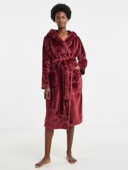 Figleaves Red Luxe Plush Robe - Image 1 of 4