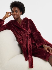 Figleaves Red Luxe Plush Robe - Image 3 of 4