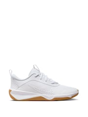 Nike White Youth Omni Multi-Court Trainers - Image 1 of 8