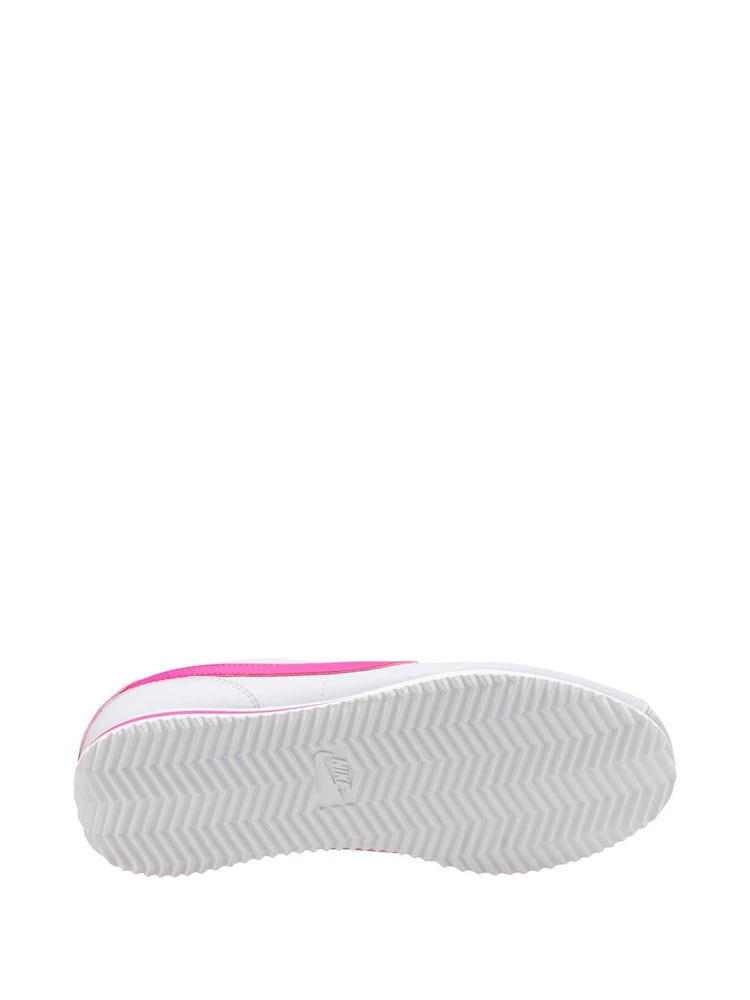 Nike White/Pink Youth Cortez Trainers - Image 6 of 6