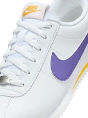 Nike White/Blue Youth Cortez Trainers - Image 12 of 13