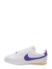Nike White/Blue Youth Cortez Trainers - Image 6 of 13