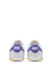 Nike White/Blue Youth Cortez Trainers - Image 8 of 13