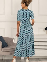 Jolie Moi Green Paislyn Pleat Jersey Maxi Dress - Image 2 of 5
