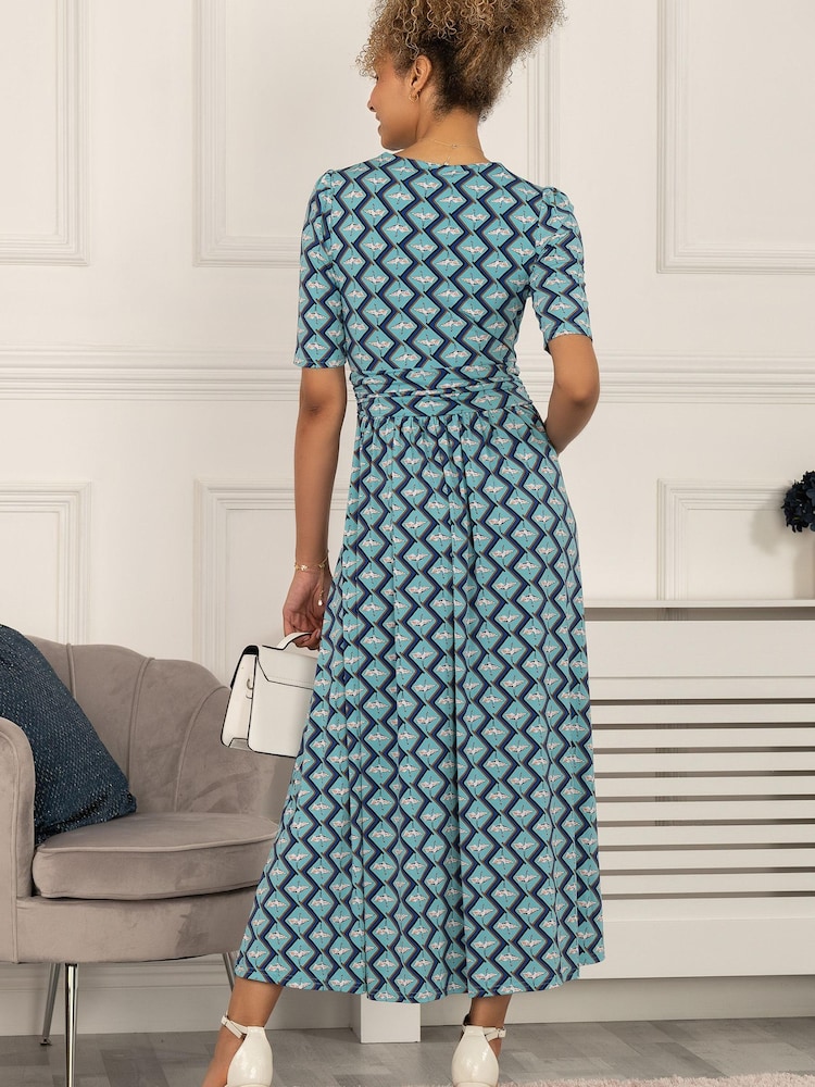 Jolie Moi Green Paislyn Pleat Jersey Maxi Dress - Image 2 of 5