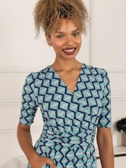 Jolie Moi Green Paislyn Pleat Jersey Maxi Dress - Image 3 of 5