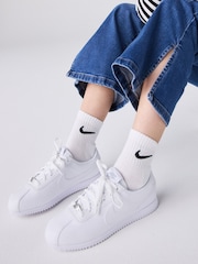 Nike White Youth Cortez Trainers - Image 2 of 16