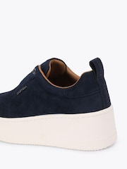 Carvela Blue Connected Laceless Leather Trainers - Image 3 of 4