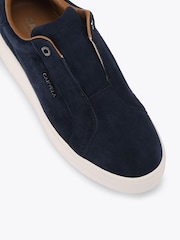 Carvela Blue Connected Laceless Leather Trainers - Image 4 of 4