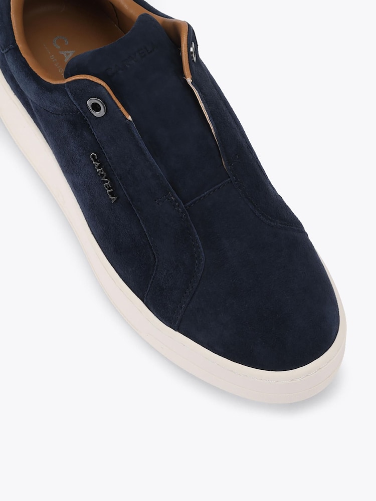 Carvela Blue Connected Laceless Leather Trainers - Image 4 of 4 Carvela Blue Connected Laceless Leather Trainers - Image 4 of 4