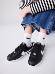 Nike Black Youth Cortez Trainers - Image 1 of 9