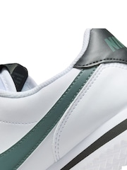 Nike White/Green Youth Cortez Trainers - Image 12 of 13