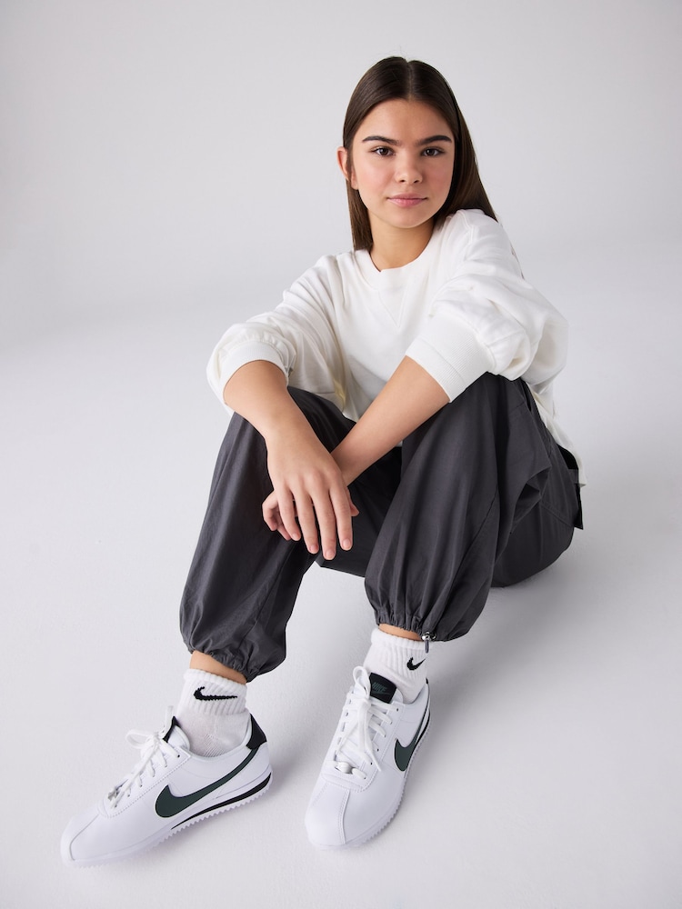 Nike White/Green Youth Cortez Trainers - Image 2 of 13
