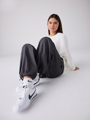 Nike White/Green Youth Cortez Trainers - Image 3 of 13