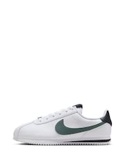 Nike White/Green Youth Cortez Trainers - Image 6 of 13