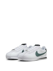 Nike White/Green Youth Cortez Trainers - Image 7 of 13