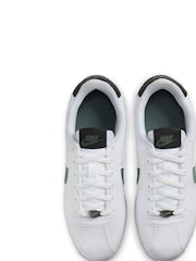 Nike White/Green Youth Cortez Trainers - Image 8 of 13
