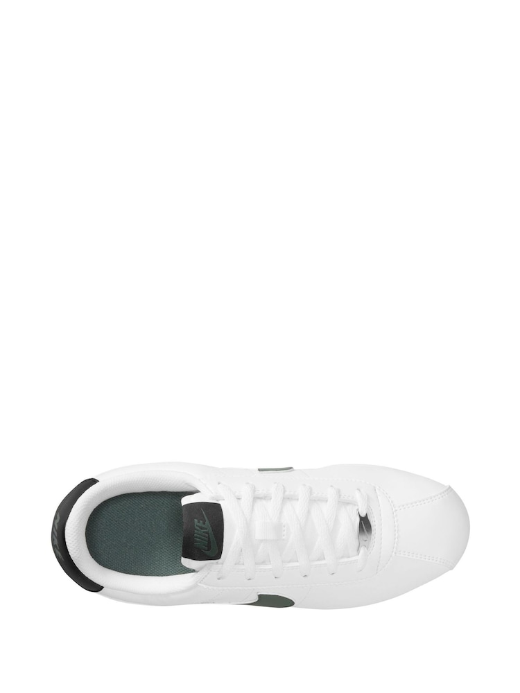 Nike White/Green Youth Cortez Trainers - Image 9 of 13