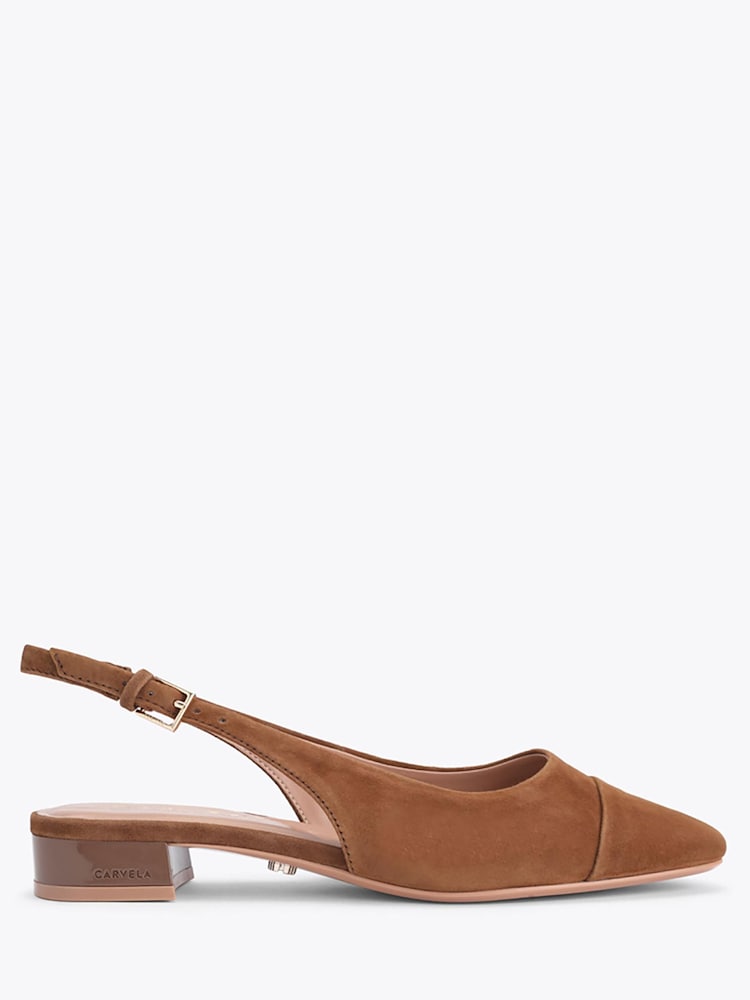 Carvela Brown Amelia Suede Slingback Shoes - Image 1 of 4 Carvela Brown Amelia Suede Slingback Shoes - Image 1 of 4