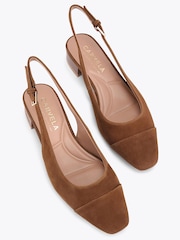 Carvela Brown Amelia Suede Slingback Shoes - Image 2 of 4