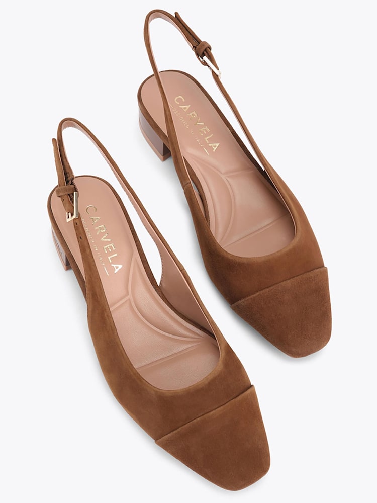 Carvela Brown Amelia Suede Slingback Shoes - Image 2 of 4 Carvela Brown Amelia Suede Slingback Shoes - Image 2 of 4