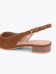 Carvela Brown Amelia Suede Slingback Shoes - Image 3 of 4