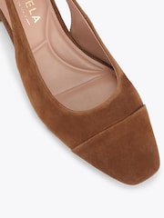 Carvela Brown Amelia Suede Slingback Shoes - Image 4 of 4