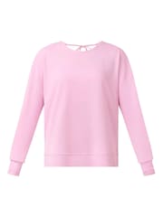 Sweaty Betty Pink After Class Open Back Tie Sweatshirt - Image 6 of 6