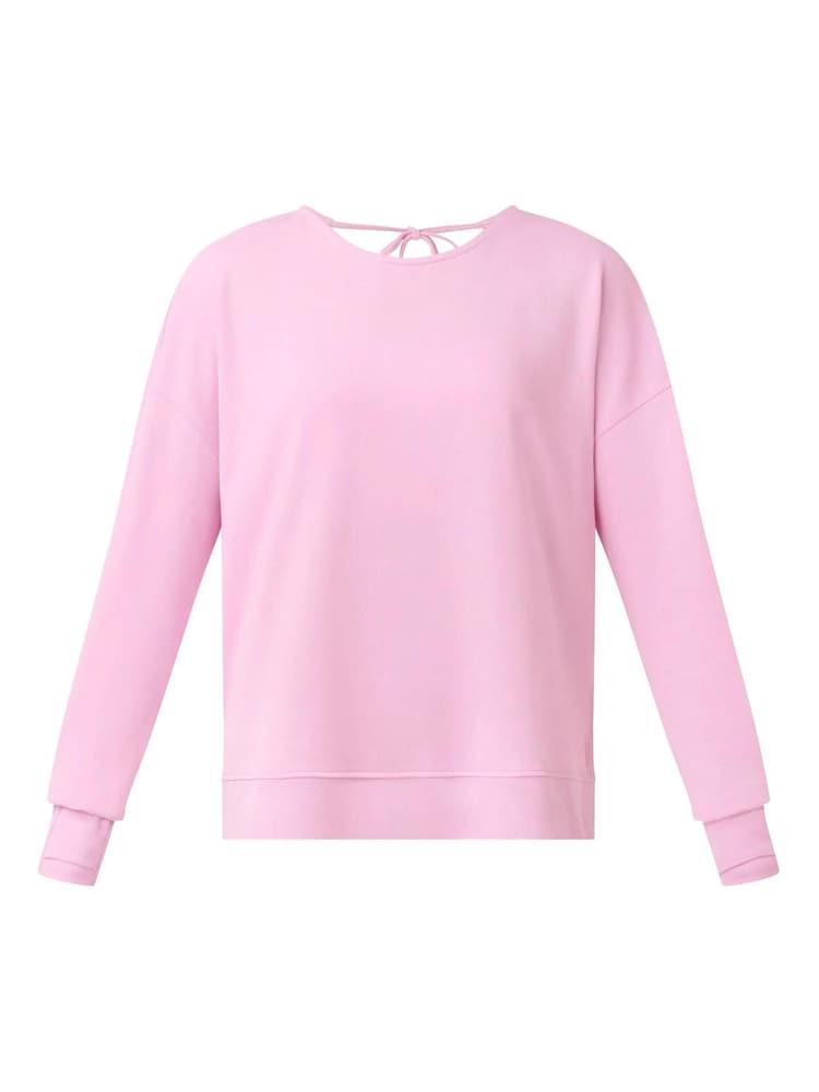 Sweaty Betty Pink After Class Open Back Tie Sweatshirt - Image 6 of 6