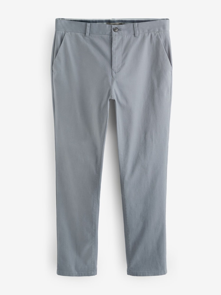Blaugrau - Schmale Passform - Stretch-Chinohose - Image 5 of 8