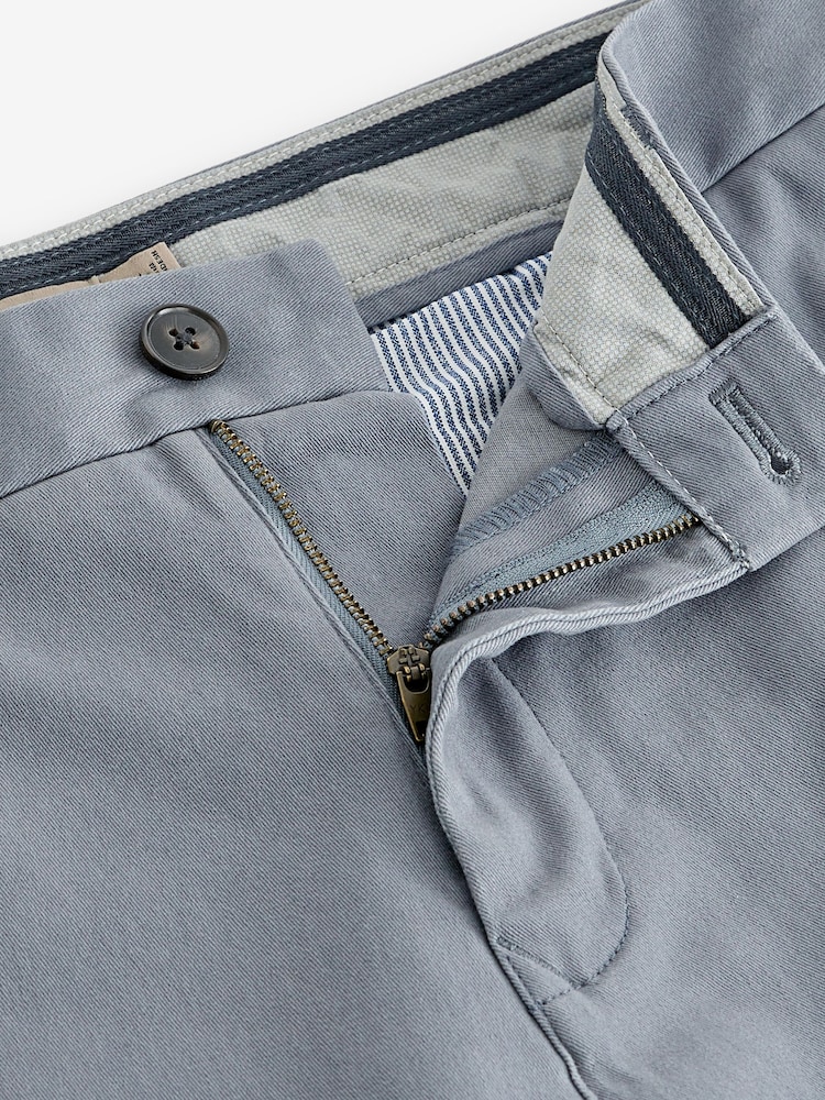 Blaugrau - Schmale Passform - Stretch-Chinohose - Image 6 of 8