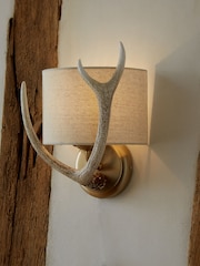 Natural Antler Wall Light - Image 1 of 9