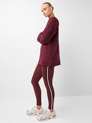 Sweaty Betty Malbec Red After Class Seam Detail Longline Sweatshirt - Image 3 of 6