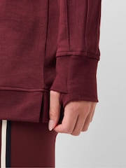 Sweaty Betty Malbec Red After Class Seam Detail Longline Sweatshirt - Image 4 of 6